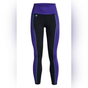 NWT UNDER ARMOUR Women's Project Rock LG Colorblock Ankle Leggings